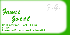 fanni gottl business card