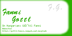 fanni gottl business card